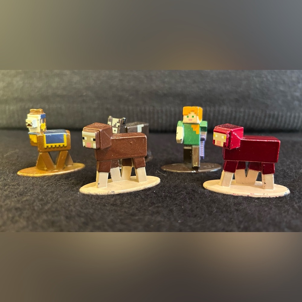 Minecraft Metal Die Cast Figures 1.5" By Jada Toys Lot Of 5